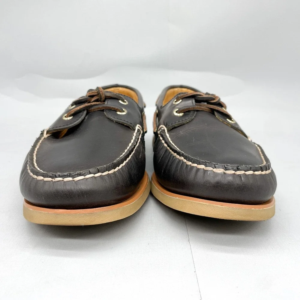 Sperry Gold Cup Authentic Original Boat Shoe Mens 12W Dark Brown Preppy Nautical